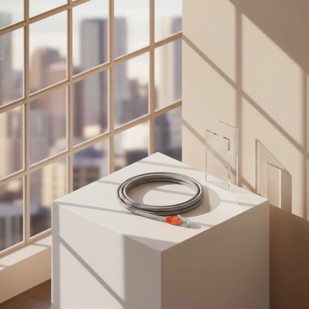 Coax cable connected to an Ethernet adapter