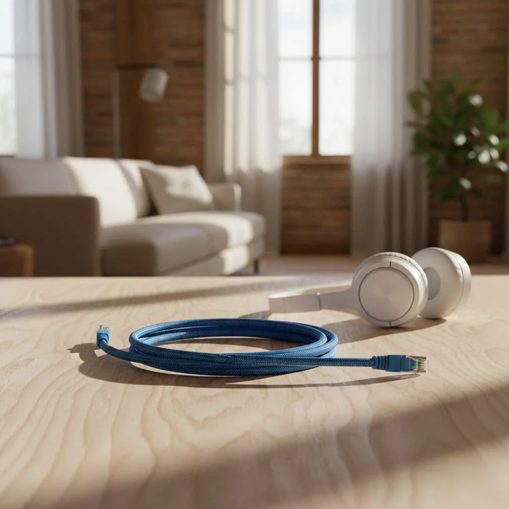 Cat8 Ethernet cable with RJ45 connectors